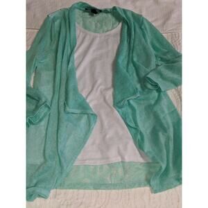 Amy Byer girls sz. 14 dual layer green lightweight wrap sweater. Pretty